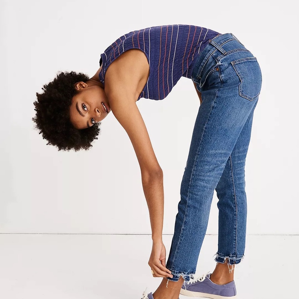 Madewell High-Rise Slim Boyjean in Melbourne Wash sz 25